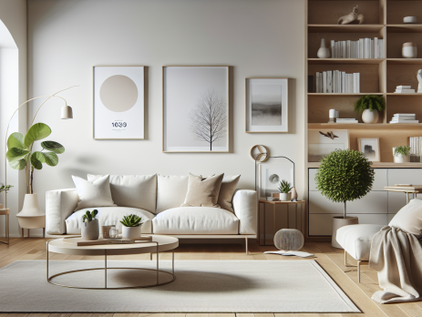 Woonkamer in kleur RAL 1015 Licht Ivoorkleurig