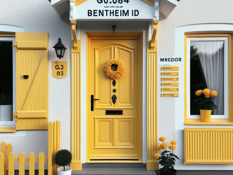 Woonkamer in kleur G0.08.84 Bentheimergeel