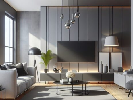 Woonkamer in kleur RAL 9006 Blank aluminiumkleurig