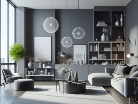 Woonkamer in kleur RAL 7046 Telegrijs 2