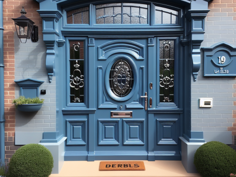 Woonkamer in kleur U4.15.10 Gelders blauw